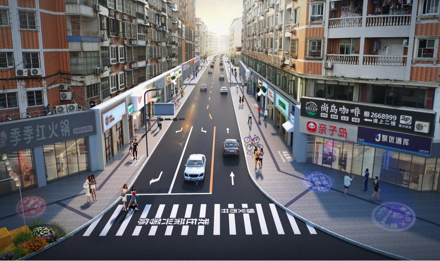 1686564695475916.png 荣兴街改造的(遂州中路节点)效果图.png